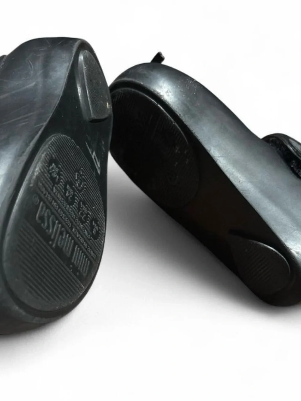 Mini Melissa Black Cat Mary Jane Shoes with Pink Insole